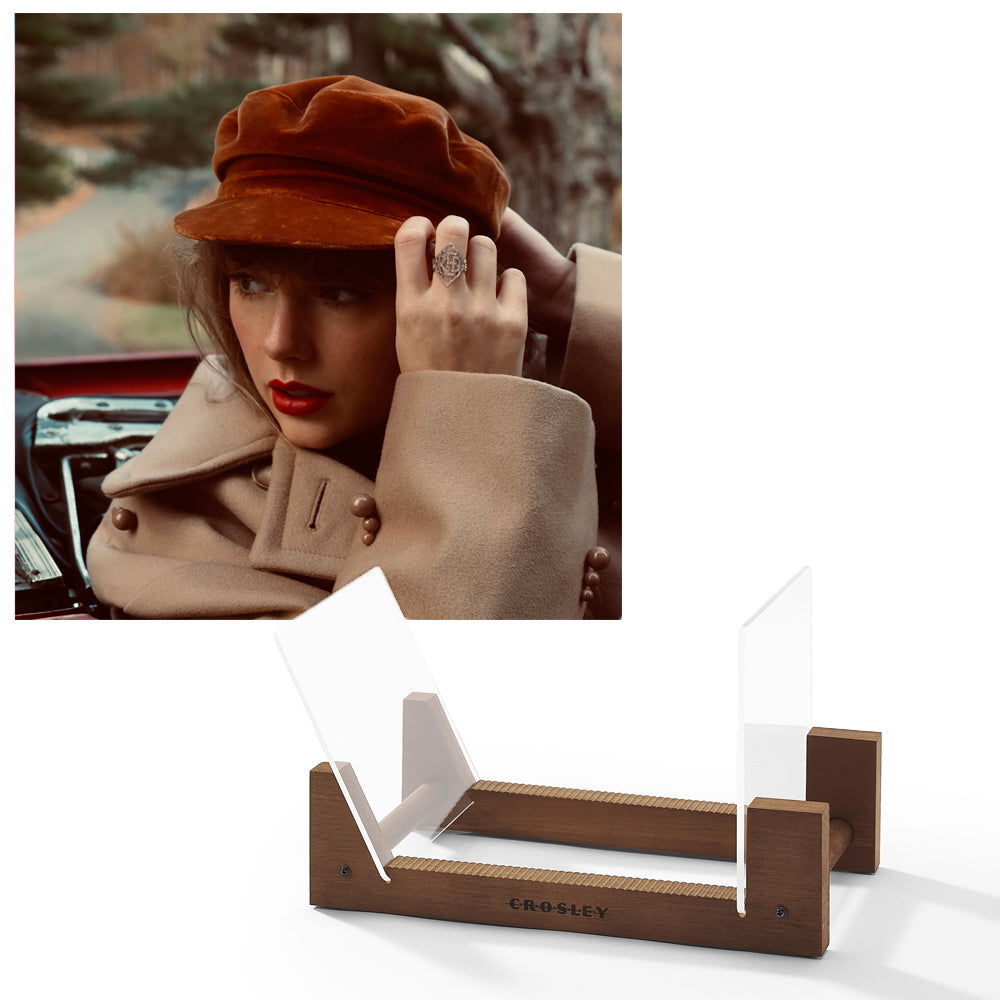 Taylor Swifts Version Red Vinyl Album & Crosley Record Storage Display Stand V398-UM-B003442201-BS