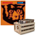 Crosley Record Storage Crate & R.E.M - Monster - Double Vinyl Album Bundle V398-UM-CR00239-B