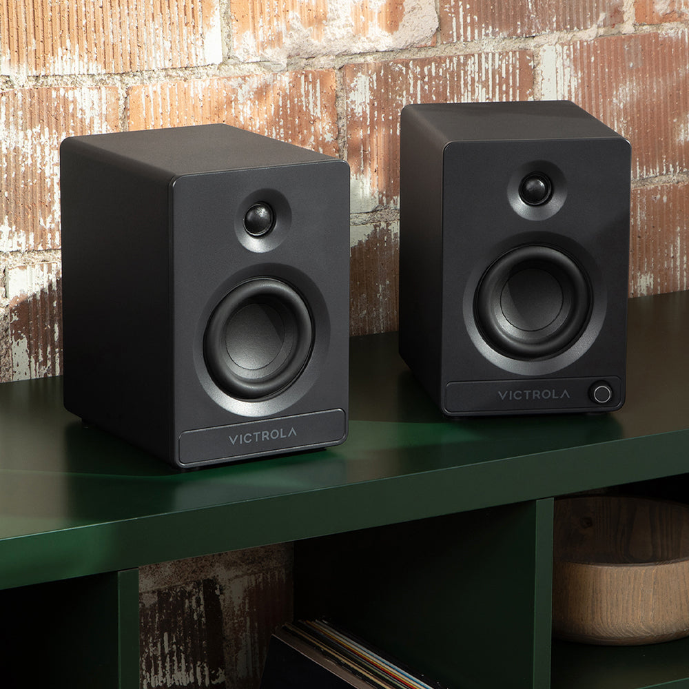 Victrola Tempo Bookshelf Speakers - Black V398-VPS-400-BLK-INT