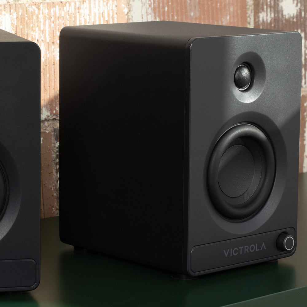 Victrola Tempo Bookshelf Speakers - Black V398-VPS-400-BLK-INT