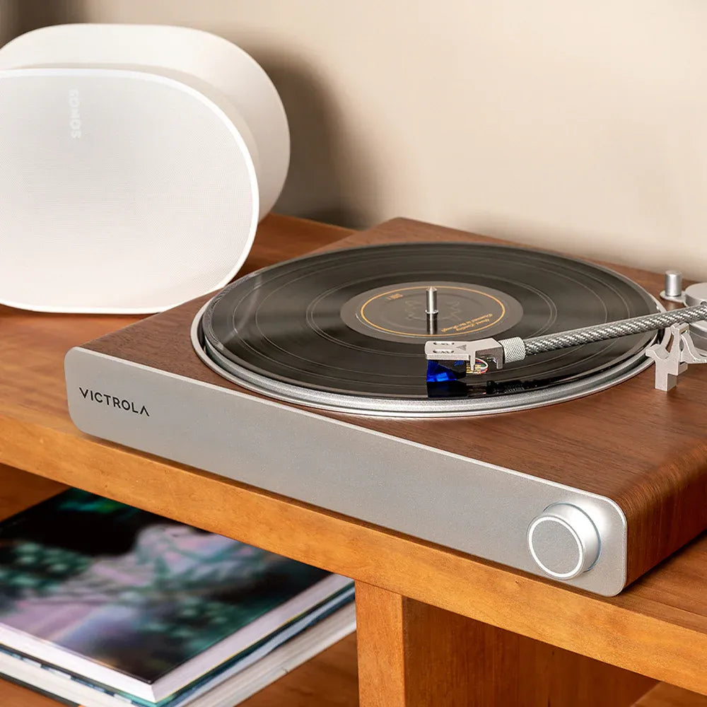 Victrola Stream Sapphire Wi-Fi & Bluetooth Turntable - Walnut V398-VPT-4000-WLN-INT
