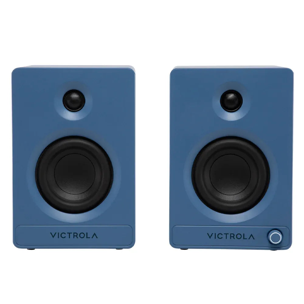 Victrola Automatic Turntable + Victrola Tempo Bookshelf Speakers Bundle - Blue V398-VPT-800-BLU-BUN