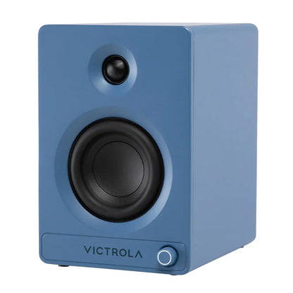 Victrola Automatic Turntable + Victrola Tempo Bookshelf Speakers Bundle - Blue V398-VPT-800-BLU-BUN