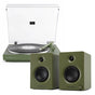 Victrola Automatic Turntable + Victrola Tempo Bookshelf Speakers Bundle - Green V398-VPT-800-GRN-BUN