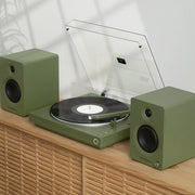 Victrola Automatic Turntable + Victrola Tempo Bookshelf Speakers Bundle - Green V398-VPT-800-GRN-BUN