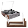 Victrola Eastwood II Turntable - Walnut + Bundled Crosley Record Storage Display Stand V398-VTA-74-WLN-BSS