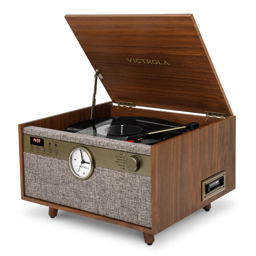 Victrola Century Signature 6-in-1 Wood Record Player - Walnut V398-VTA-830SB-WLN-INT