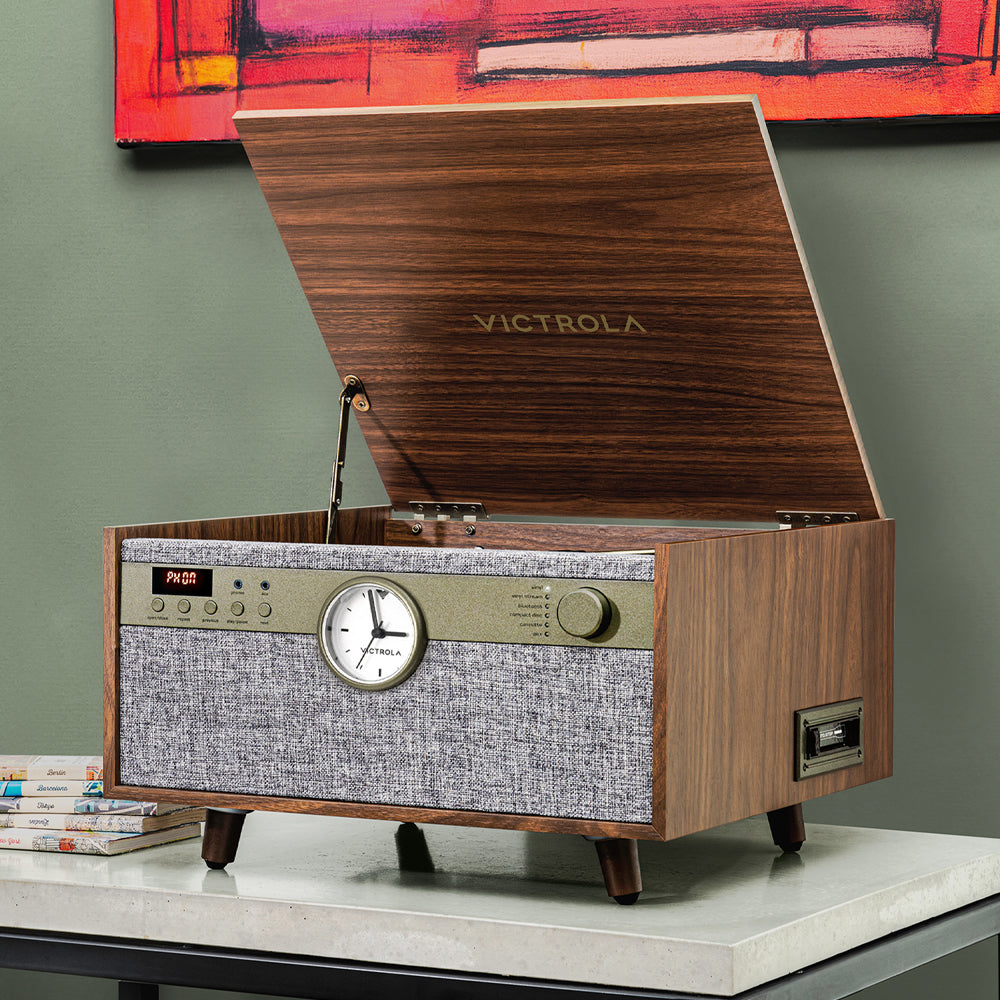 Victrola Century Signature 6-in-1 Wood Record Player - Walnut V398-VTA-830SB-WLN-INT