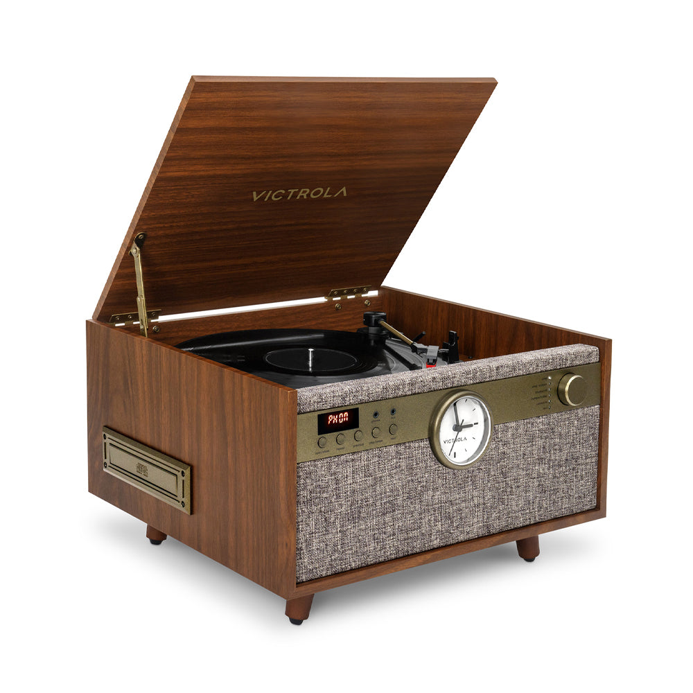 Victrola Century Signature 6-in-1 Wood Record Player - Walnut V398-VTA-830SB-WLN-INT