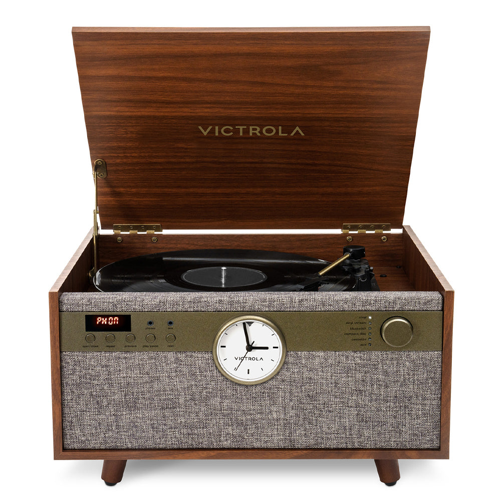 Victrola Century Signature 6-in-1 Wood Record Player - Walnut V398-VTA-830SB-WLN-INT