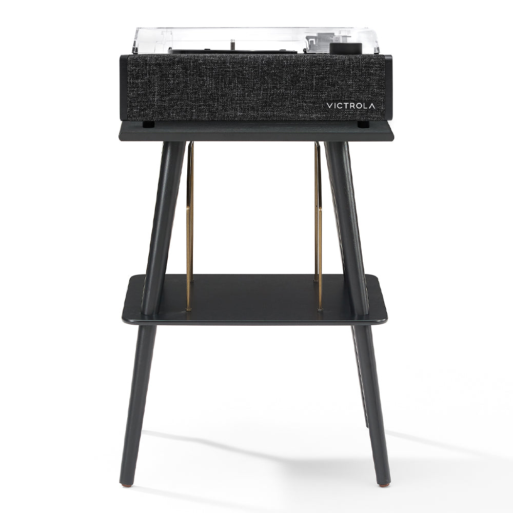 Victrola Eastwood II Turntable - Black + Turntable Stand Bundle - Black V398-VTR-74-BLK-ST
