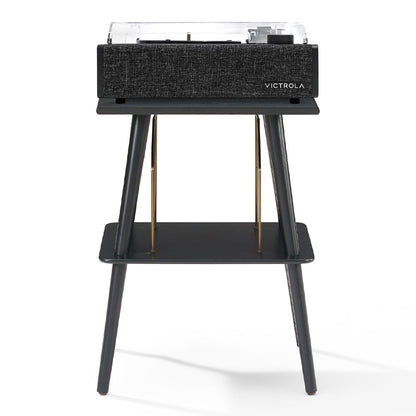 Victrola Eastwood II Turntable - Black + Turntable Stand Bundle - Black V398-VTR-74-BLK-ST