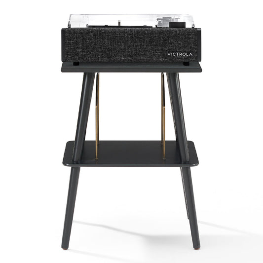 Victrola Eastwood II Turntable - Black + Turntable Stand Bundle - Black V398-VTR-74-BLK-ST