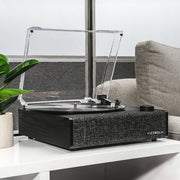 Victrola Eastwood II Turntable - Black + Turntable Stand Bundle - Black V398-VTR-74-BLK-ST