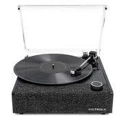 Victrola Eastwood II Turntable - Black + Turntable Stand Bundle - Black V398-VTR-74-BLK-ST