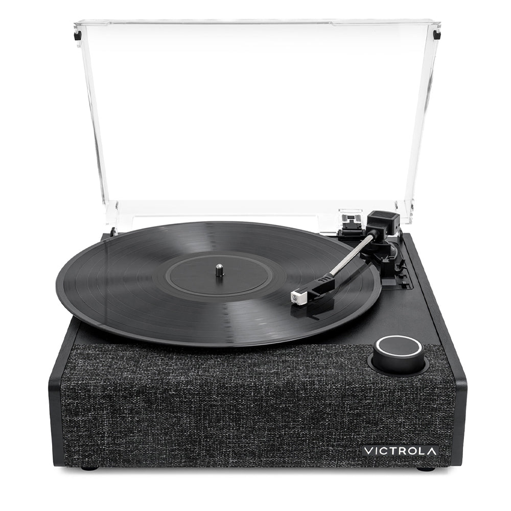 Victrola Eastwood II Turntable - Black + Turntable Stand Bundle - Black V398-VTR-74-BLK-ST