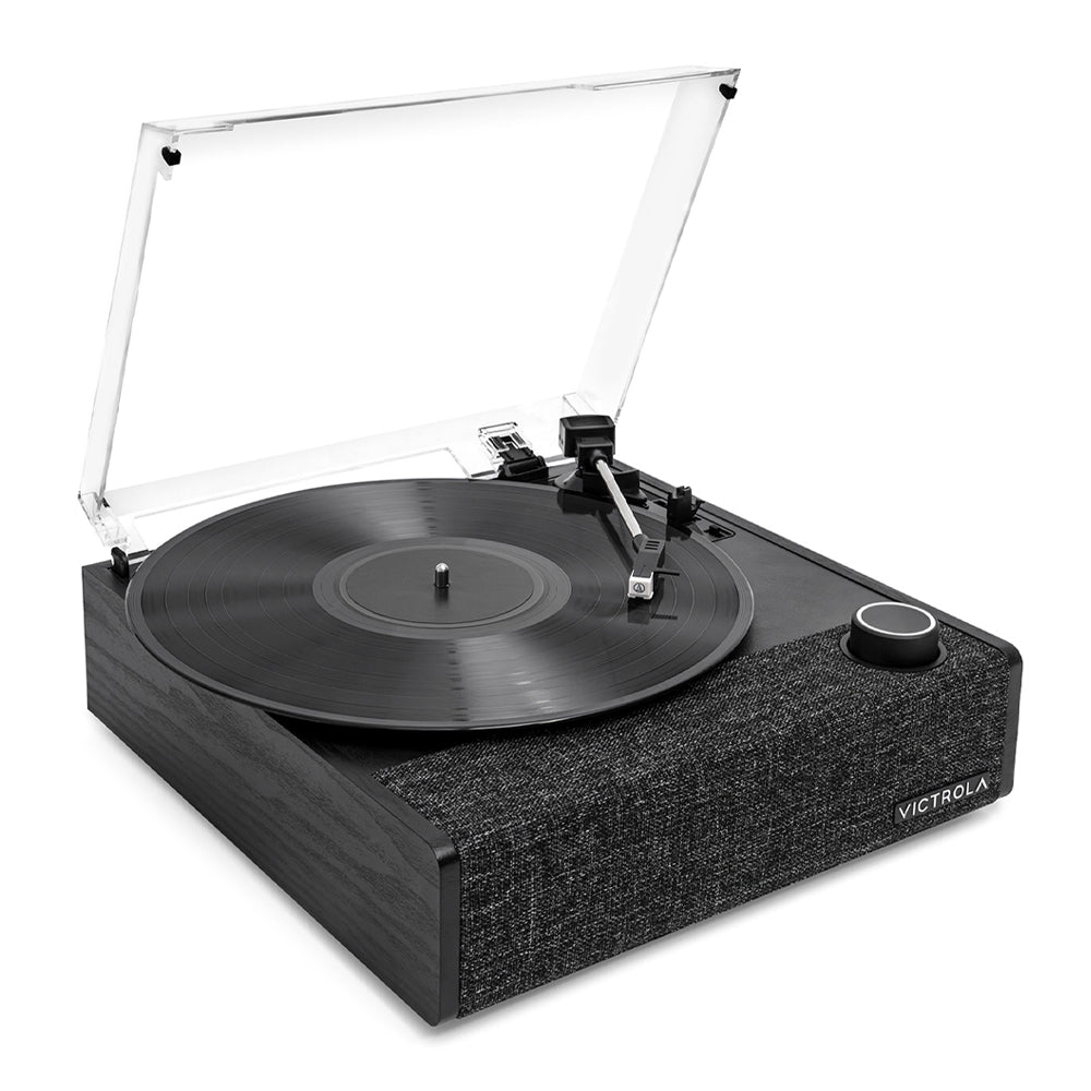 Victrola Eastwood II Turntable - Black + Turntable Stand Bundle - Black V398-VTR-74-BLK-ST
