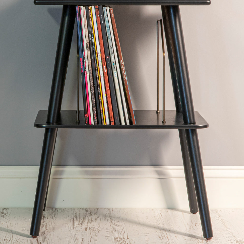 Victrola Eastwood II Turntable - Walnut + Turntable Stand Bundle - Black V398-VTR-74-WLN-ST