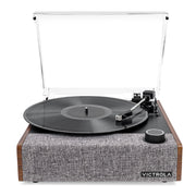 Victrola Eastwood II Turntable - Walnut + Turntable Stand Bundle - Black V398-VTR-74-WLN-ST