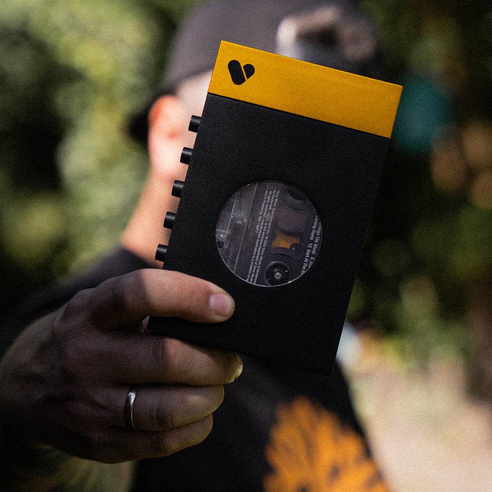 We Are Rewind Portable Cassette Player & Recorder - Amy, Black & Yellow V398-WE-001-BY1