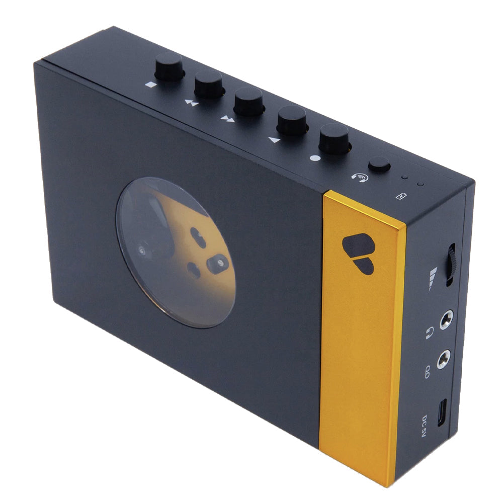 We Are Rewind Portable Cassette Player & Recorder - Amy, Black & Yellow V398-WE-001-BY1
