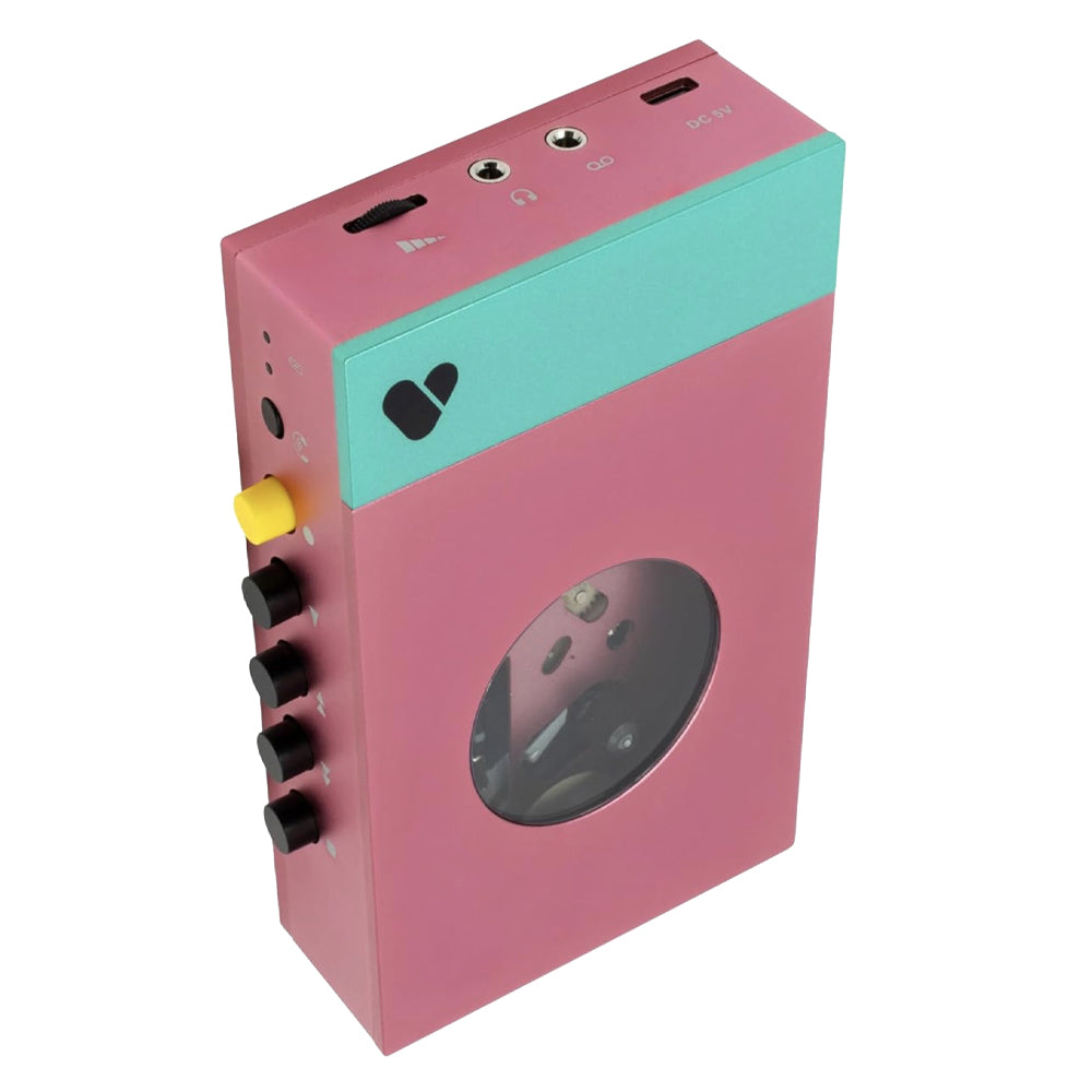We Are Rewind Portable Cassette Player & Recorder - Edith, Pink & Green V398-WE-001-P1
