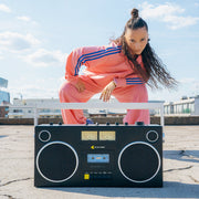 We Are Rewind Getto Blaster Cassette Player & Recorder - Curtis, Black V398-WE-GB-001-B1