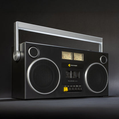 We Are Rewind Getto Blaster Cassette Player & Recorder - Curtis, Black V398-WE-GB-001-B1