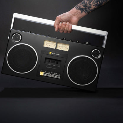 We Are Rewind Getto Blaster Cassette Player & Recorder - Curtis, Black V398-WE-GB-001-B1