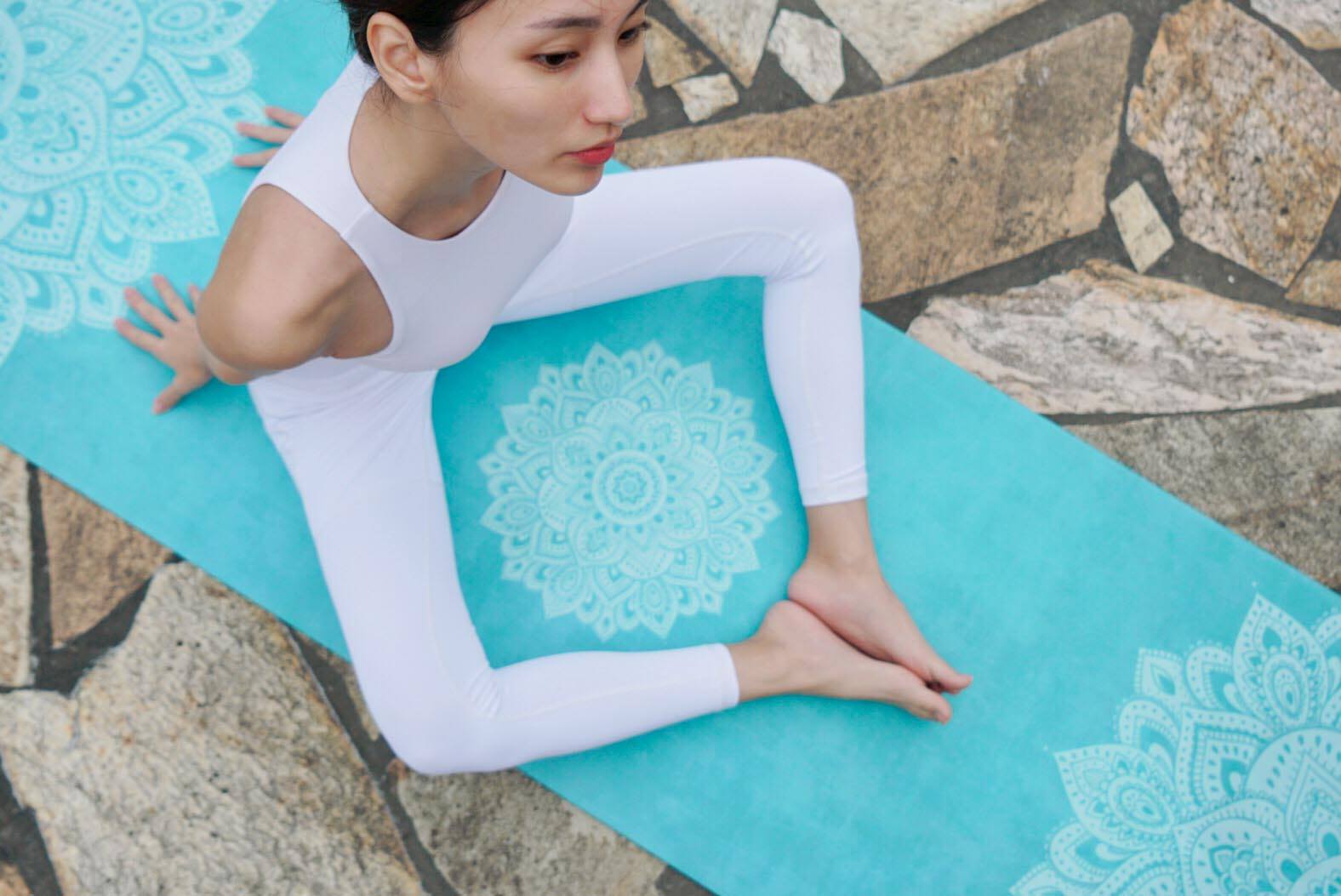Yoga Design Lab Combo Yoga Mat 1.5mm Mandala Turquoise V398-YDL-CM-1.5-MANDALA TURQUOISE
