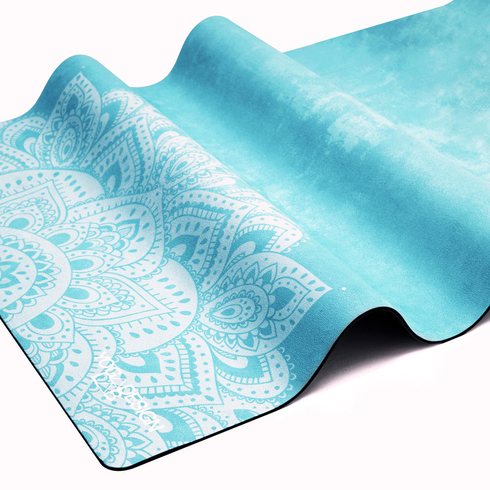 Yoga Design Lab Combo Yoga Mat 1.5mm Mandala Turquoise V398-YDL-CM-1.5-MANDALA TURQUOISE