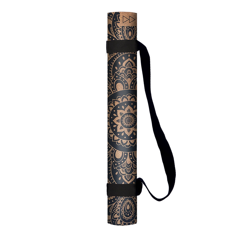 Yoga Design Lab Cork Yoga Mat 1.5mm Mandala Black V398-YDL-CORM-1.5-MANDALA BLACK