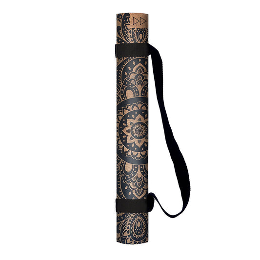 Yoga Design Lab Cork Yoga Mat 1.5mm Mandala Black V398-YDL-CORM-1.5-MANDALA BLACK