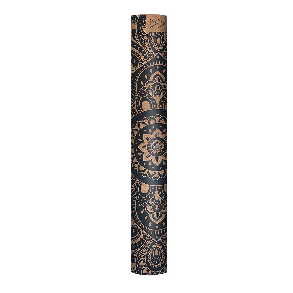Yoga Design Lab Cork Yoga Mat 1.5mm Mandala Black V398-YDL-CORM-1.5-MANDALA BLACK