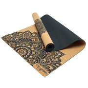 Yoga Design Lab Cork Yoga Mat 1.5mm Mandala Black V398-YDL-CORM-1.5-MANDALA BLACK