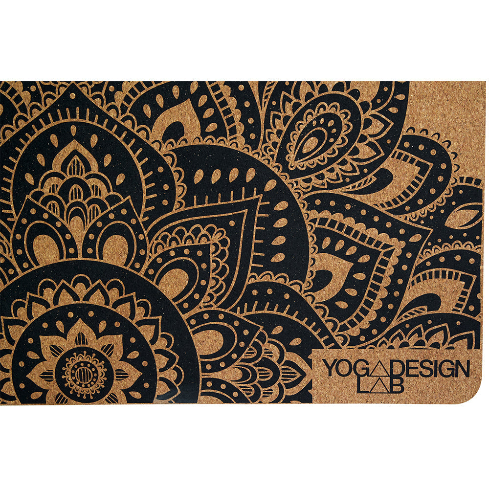 Yoga Design Lab Cork Yoga Mat 3.5mm Mandala Black V398-YDL-CORM-3.5-MANDALA BLACK