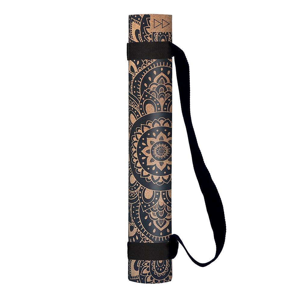 Yoga Design Lab Cork Yoga Mat 3.5mm Mandala Black V398-YDL-CORM-3.5-MANDALA BLACK