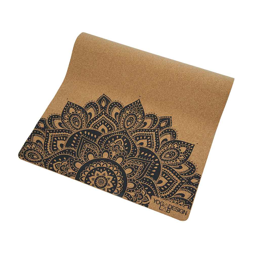Yoga Design Lab Cork Yoga Mat 3.5mm Mandala Black V398-YDL-CORM-3.5-MANDALA BLACK