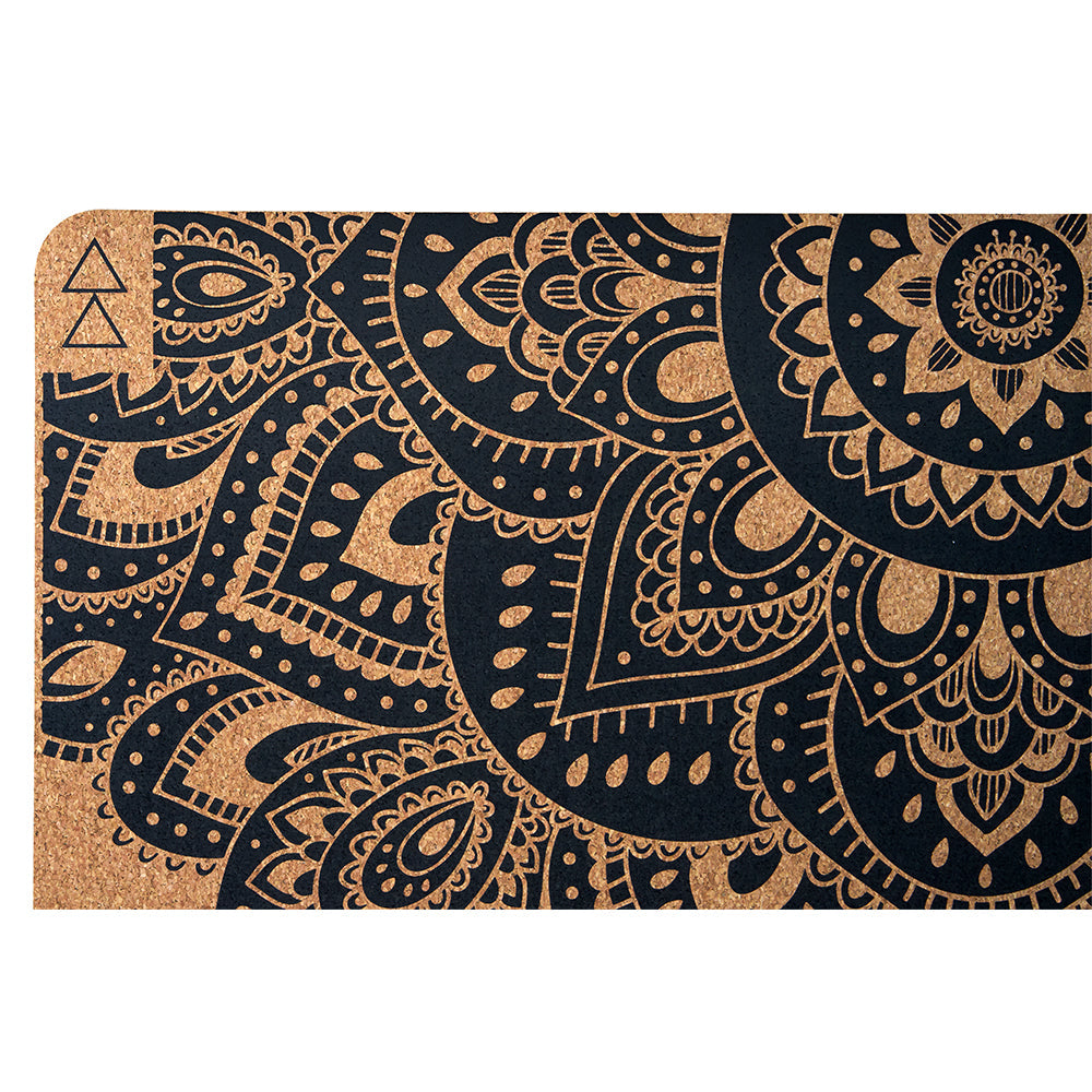 Yoga Design Lab Cork Yoga Mat 3.5mm Mandala Black V398-YDL-CORM-3.5-MANDALA BLACK