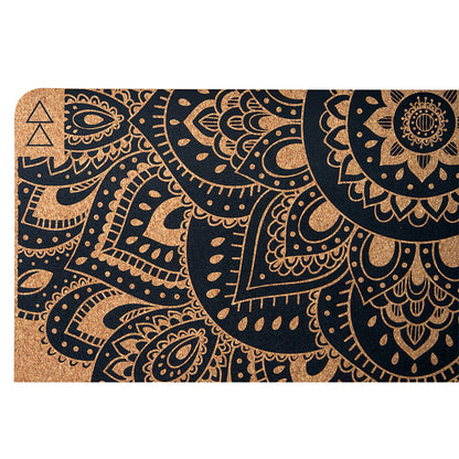 Yoga Design Lab Cork Yoga Mat 3.5mm Mandala Black V398-YDL-CORM-3.5-MANDALA BLACK