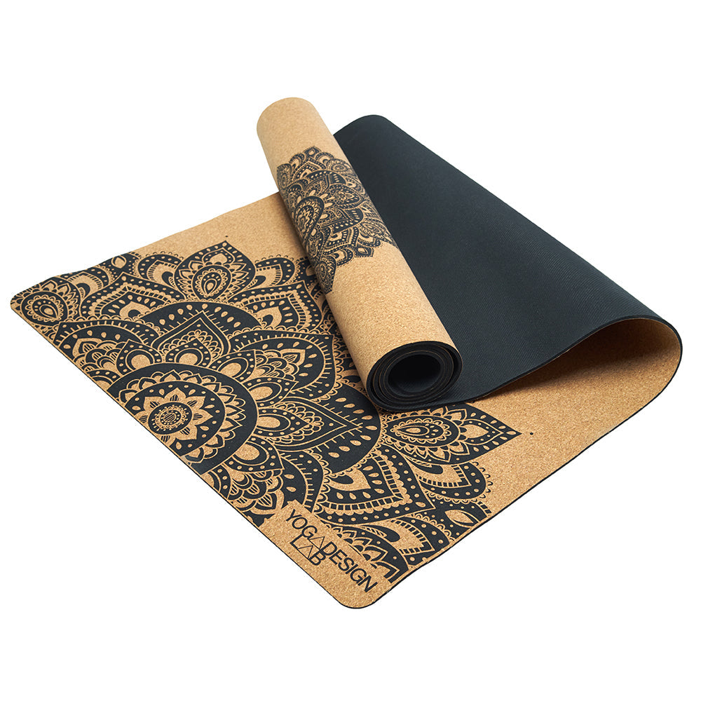 Yoga Design Lab Cork Yoga Mat 3.5mm Mandala Black V398-YDL-CORM-3.5-MANDALA BLACK