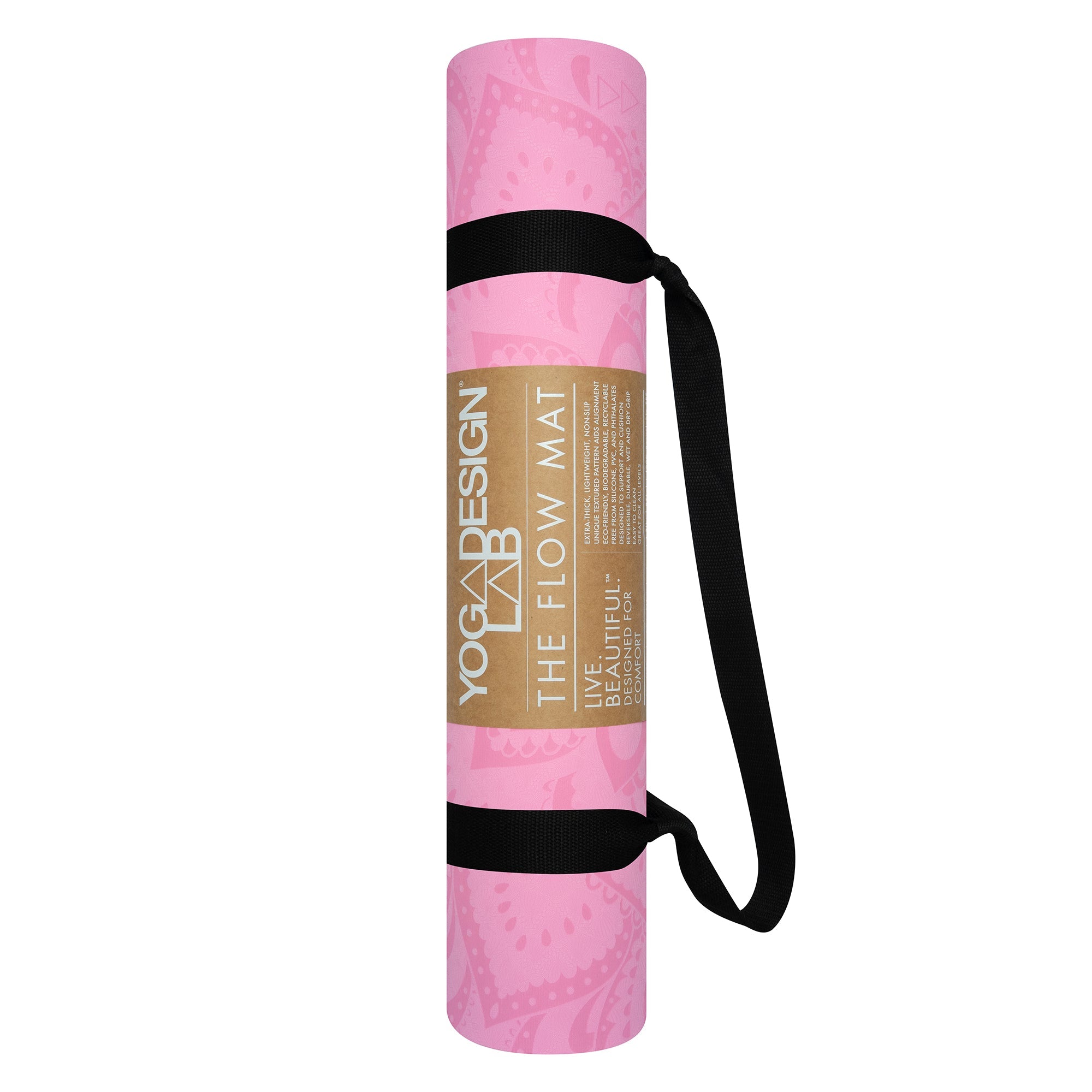 Yoga Design Lab Flow Yoga Mat 6mm Pure Mandala Rose V398-YDL-FM-6-PURE MANDALA ROSE