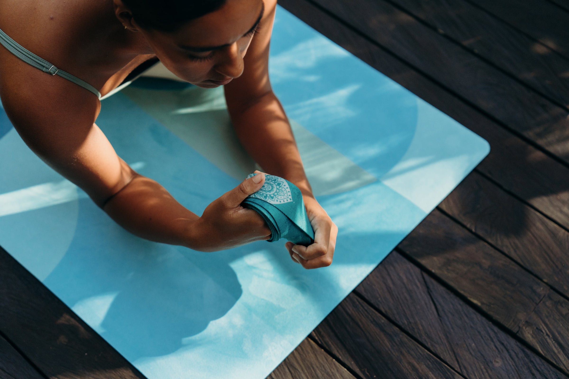 Yoga Design Lab Yoga Strap Mandala Turquoise V398-YDL-ST-MANDALA TURQUOISE