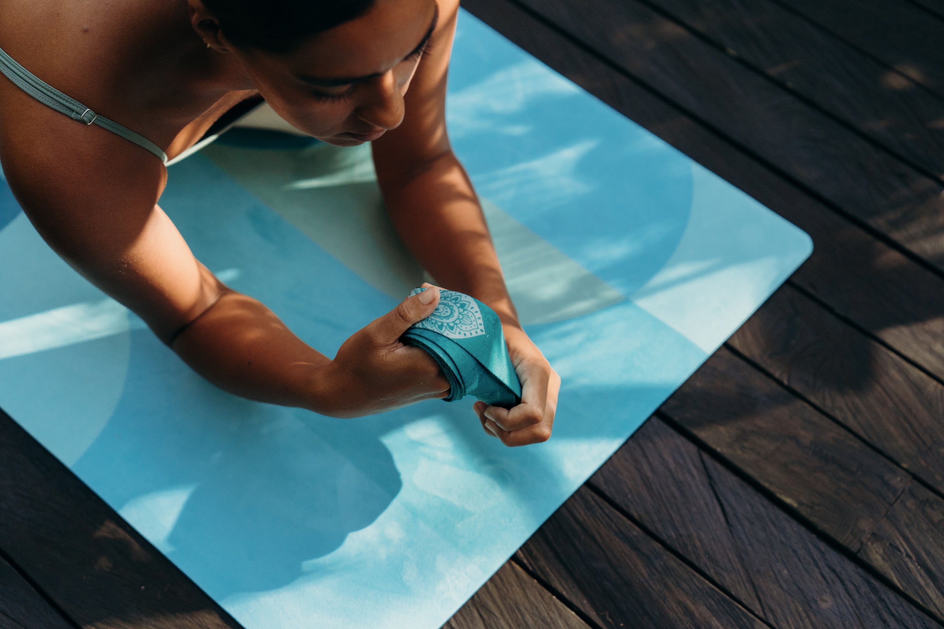Yoga Design Lab Yoga Strap Mandala Turquoise V398-YDL-ST-MANDALA TURQUOISE