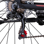 Trinx MTB Mens Mountain Bike 26 inch Shimano Gear 21-Speed [Colour: Matt Black White/Red] [Size Of Frame: 21 V406-M136_21_RED