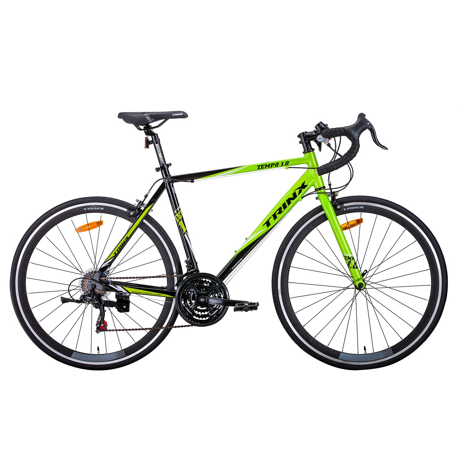 Trinx 700C Road Bike TEMPO1.0 Shimano 21 Speed Racing Bicycle 59cm Black/Green V406-TEMPO1.0_59GREEN
