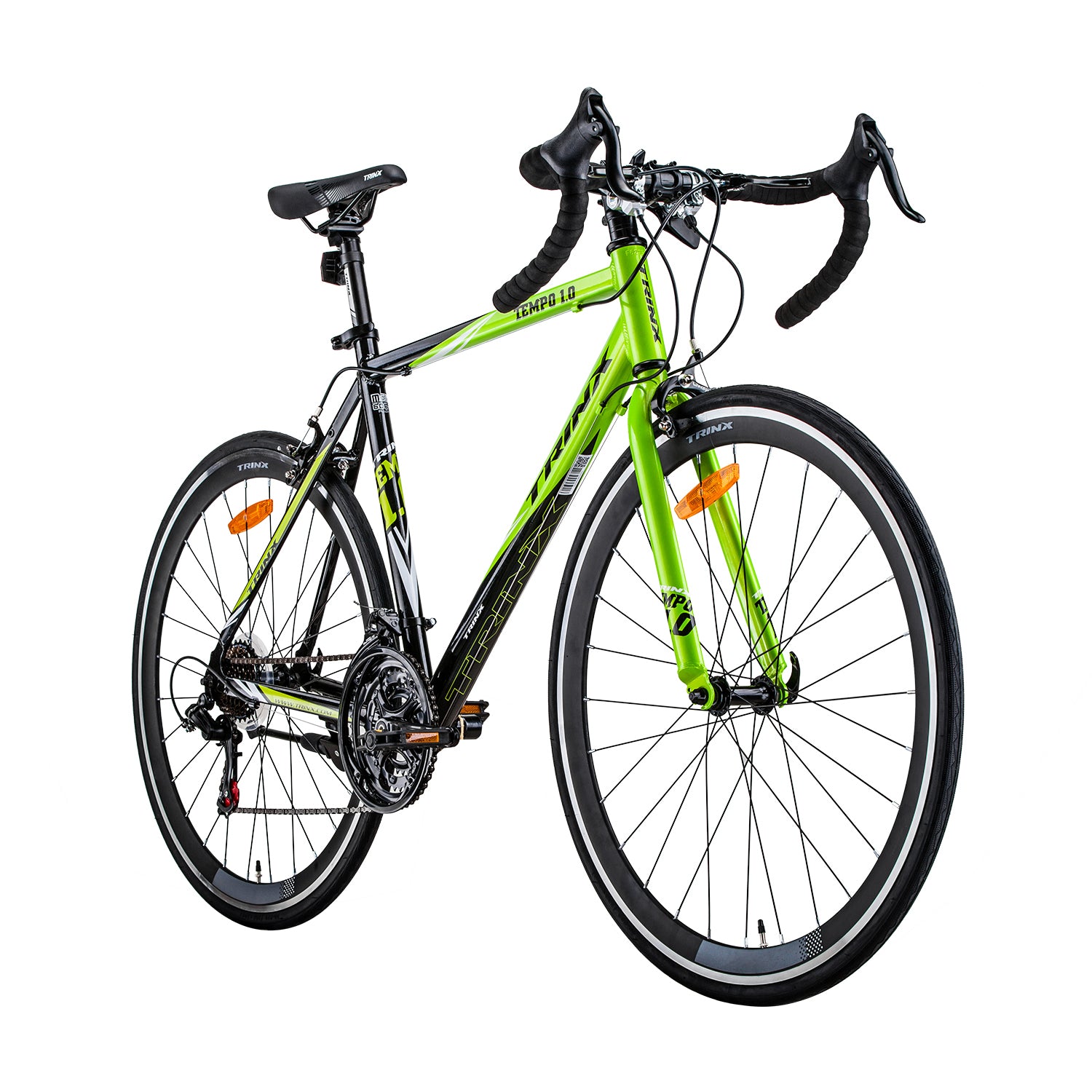 Trinx 700C Road Bike TEMPO1.0 Shimano 21 Speed Racing Bicycle 59cm Black/Green V406-TEMPO1.0_59GREEN