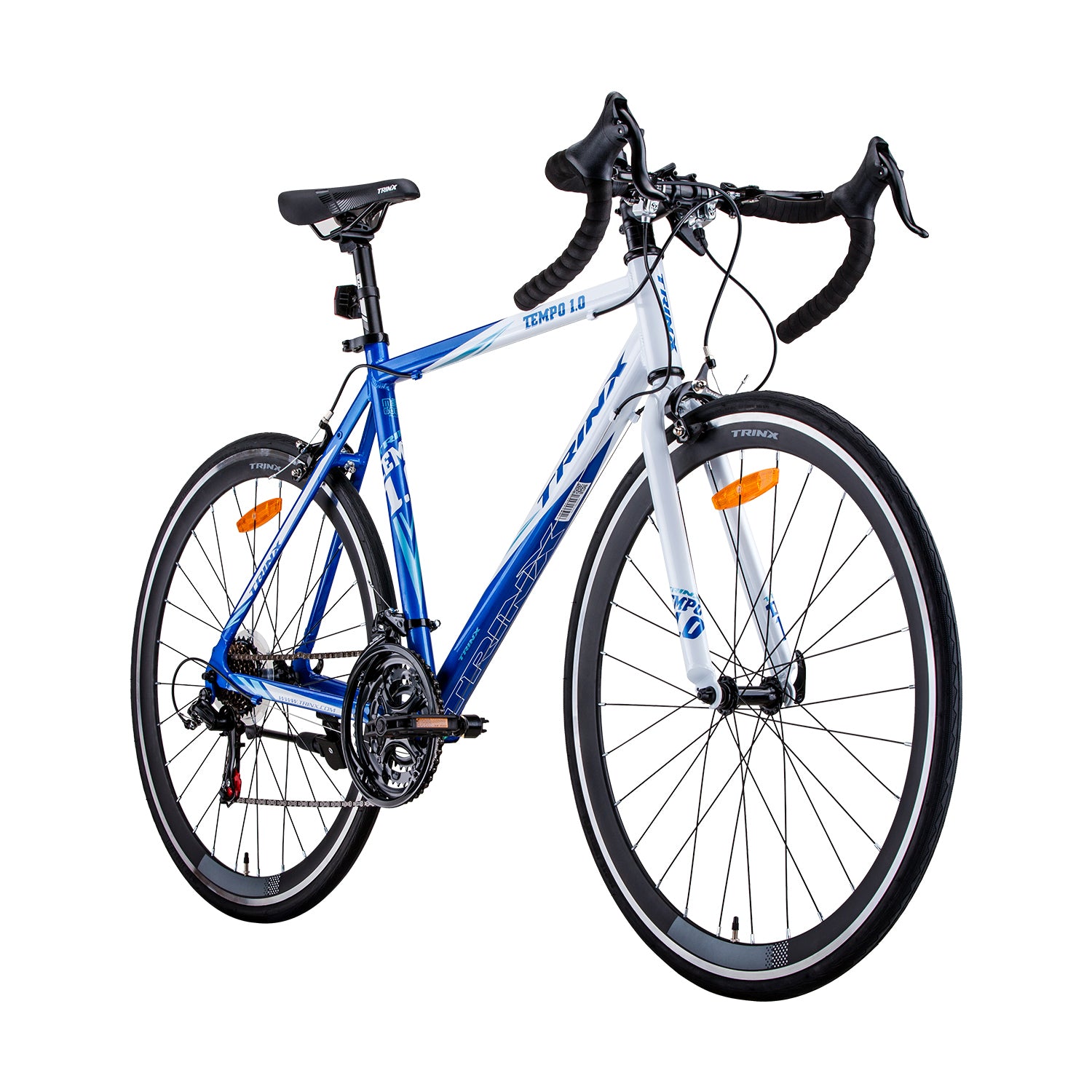 Trinx 700C Road Bike TEMPO1.0 Shimano 21 Speed Racing Bicycle 53cm Blue/White V406-TEMPO_53BLUE