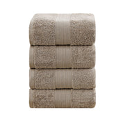 Linenland 4 Piece Cotton Bath Towels Set - Sandstone V406-TOWPAK01LI