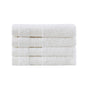 Linenland Bath Towel Set - 4 Piece Cotton Washcloths - White V406-TOWPAK03WH